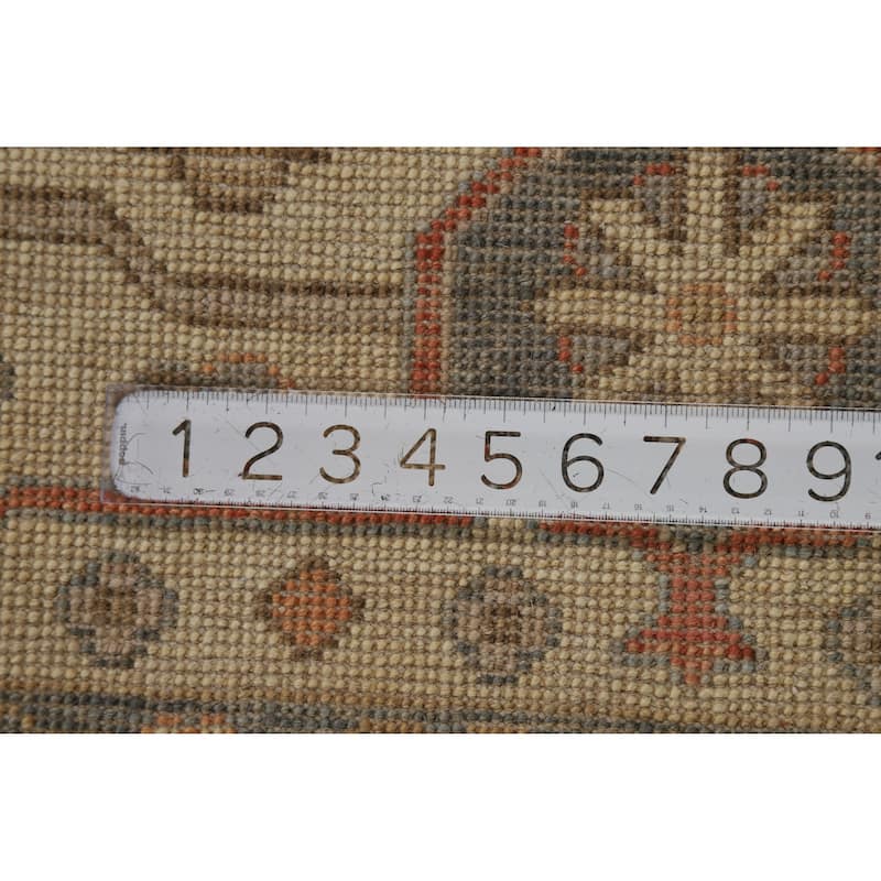 Hand Knotted Oriental 100% Wool Carpet Transitional All-Over Greys & Charcoal Oushak Area Rug - 9' 8'' X 8' 1''