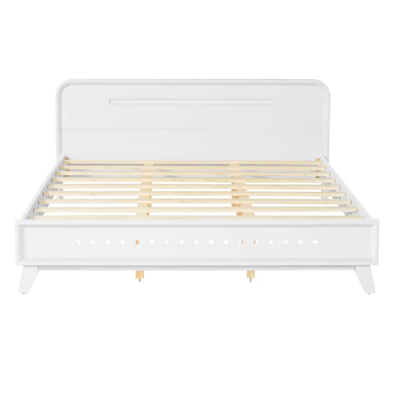 Christopher Knight Home- Alaric Solid Pine Wood Bed with Headboard