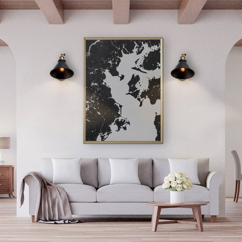 Modern Black 1-Light Swing Arm Light Hardwired or Plug-in Wall Sconces Lamps