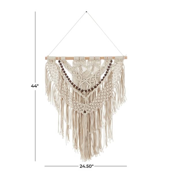 Visual Reference: White Cotton Bohemian Macrame Wall Decor Bed Bath Beyond