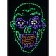 preview thumbnail 3 of 1, Haunted Hill Farm Halloween Indoor/Outdoor Zombie Face LED Light (28 in. x 41 in.)