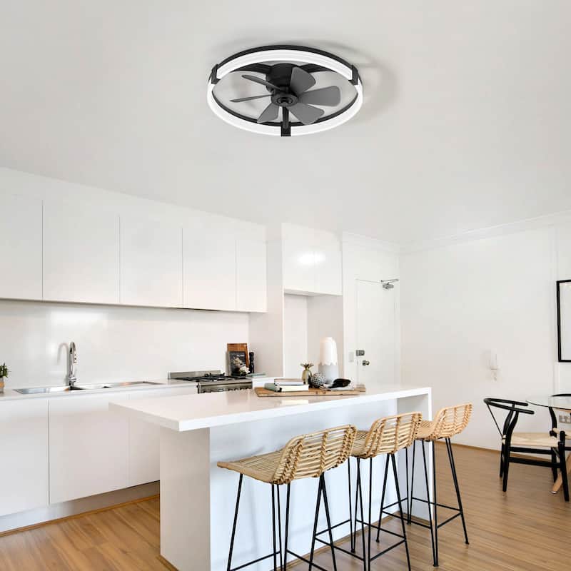 20"/23" Low Profile Dimmable Smart Ceiling Fan with Lights and Remote(6/7 ABS Blades)
