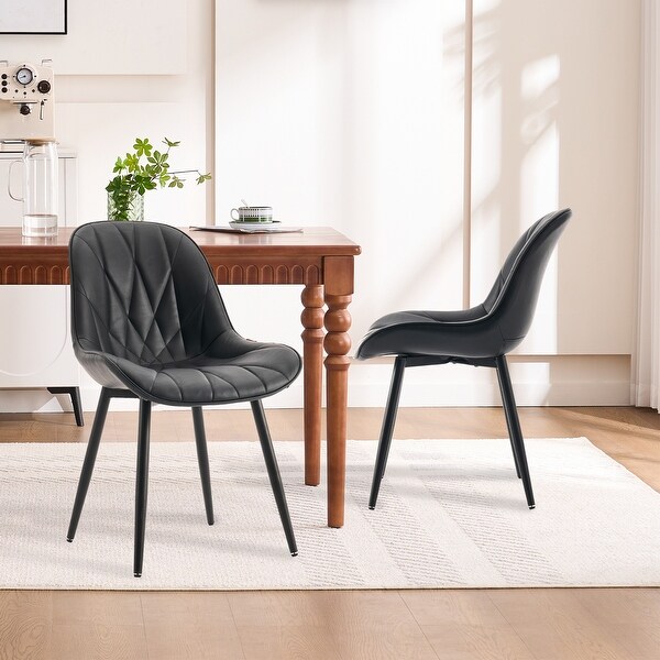 Modern Dining Chairs Set of 2 with Curved Backrest Bed Bath Beyond 42187609