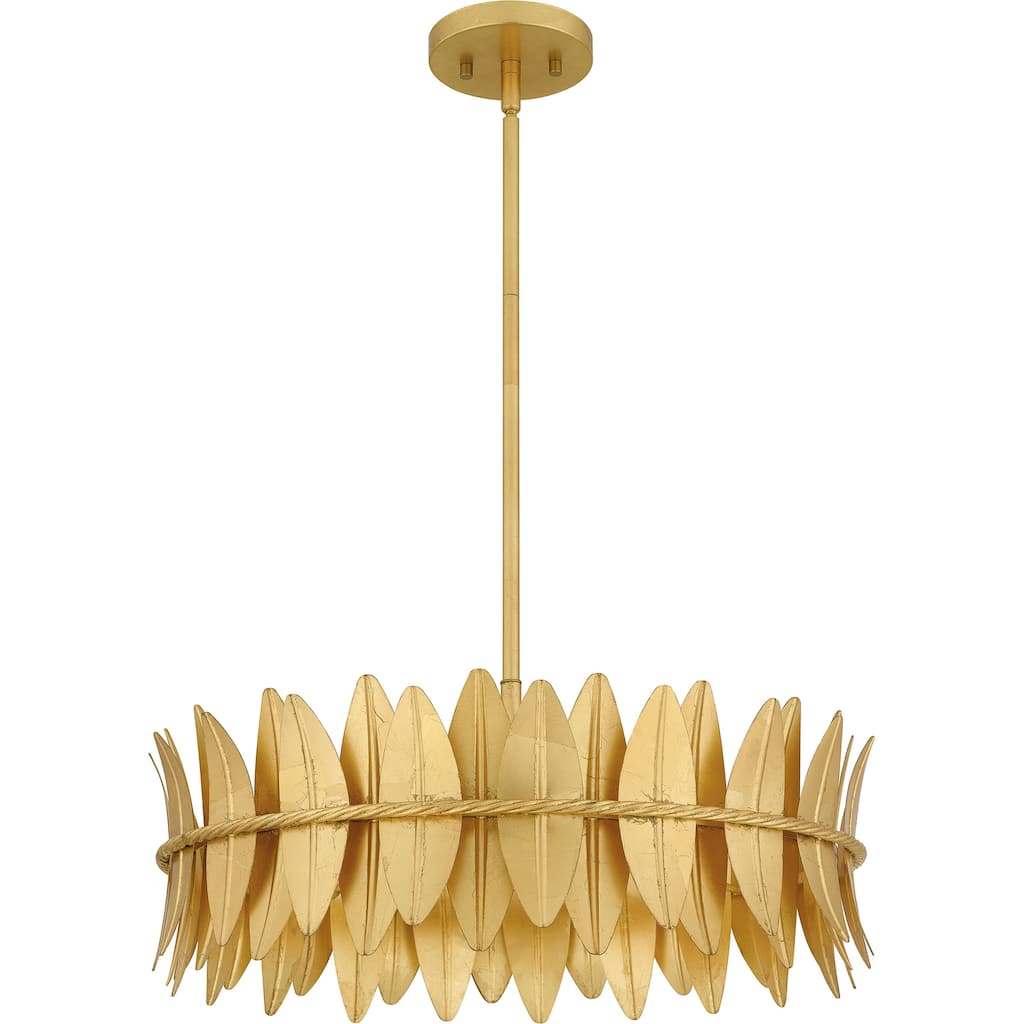 Liza 4-Light Gold Leaf Pendant Light