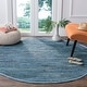 preview thumbnail 62 of 82, SAFAVIEH Handmade Rag Rug Bookem Casual Stripe Cotton Rug with Fringe 4' Round - Blue/Multi - Round