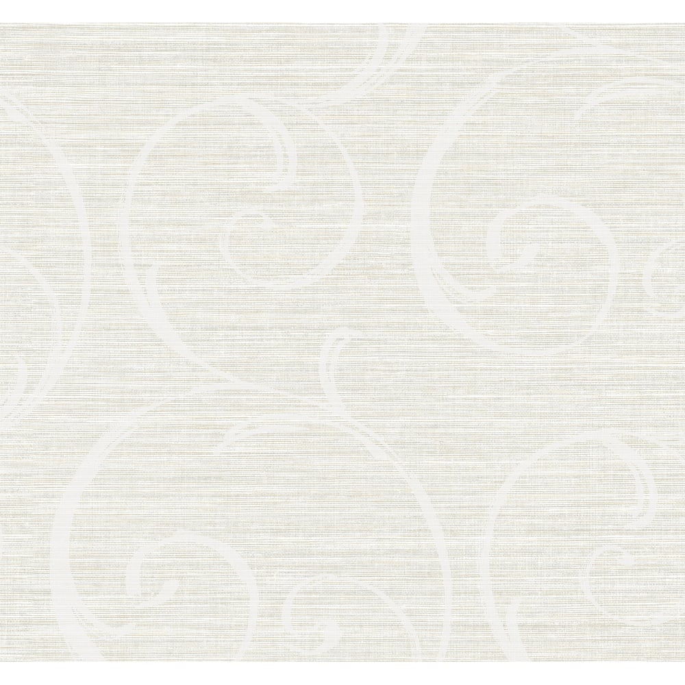 Seabrook Designs Jaiden Horizontal Scroll Unpasted Wallpaper