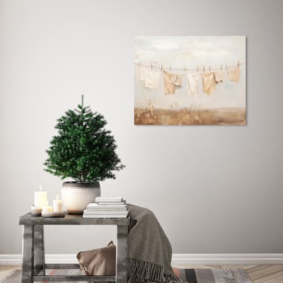 Wynwood Studio Canvas Nature and Landscape Just Sun Drying Brown and Tan Rustic Wall Art Canvas Print