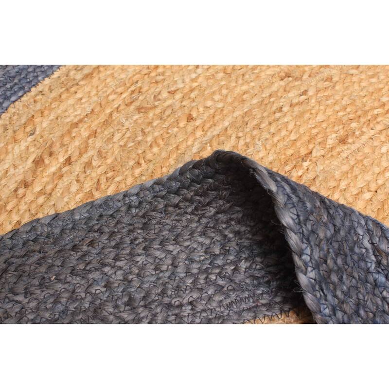 ECARPETGALLERY Braided Weave Palas Denizli Tan Jute Rug - 4'10 x 4'10