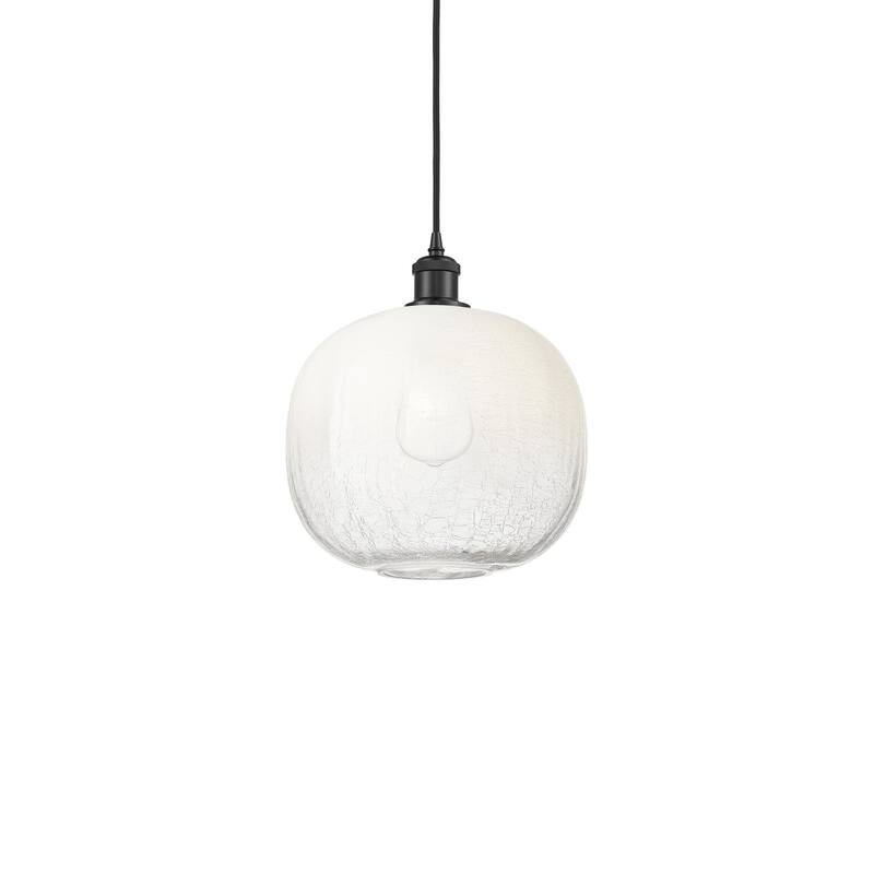 Innovations Lighting 516-1P-12-11 Brookhaven Sphere Pendant Brookhaven - Matte Black / Opal