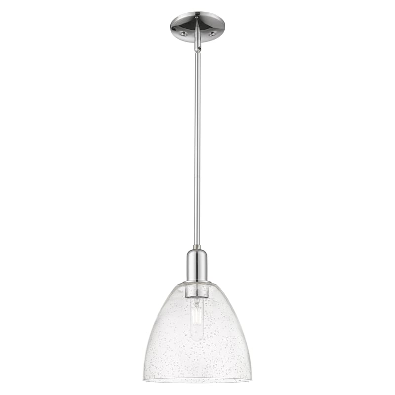 Innovations Lighting Endless Possibilities Arcadia - Bristol - 1 Light 9" Stem Hung Mini Pendant - Polished Chrome/Seedy