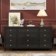 preview thumbnail 10 of 20, 12 Drawer Closet 63'' W Dresser White Chest Srorage Cabinet Lacquer Black - 12-drawer
