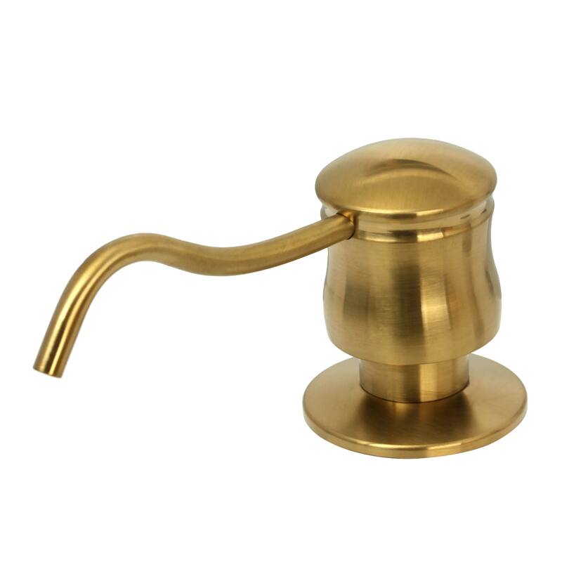 Built in Copper Soap Dispenser Refill from Top with 17 OZ Bottle - 3 Years Warranty - Gold