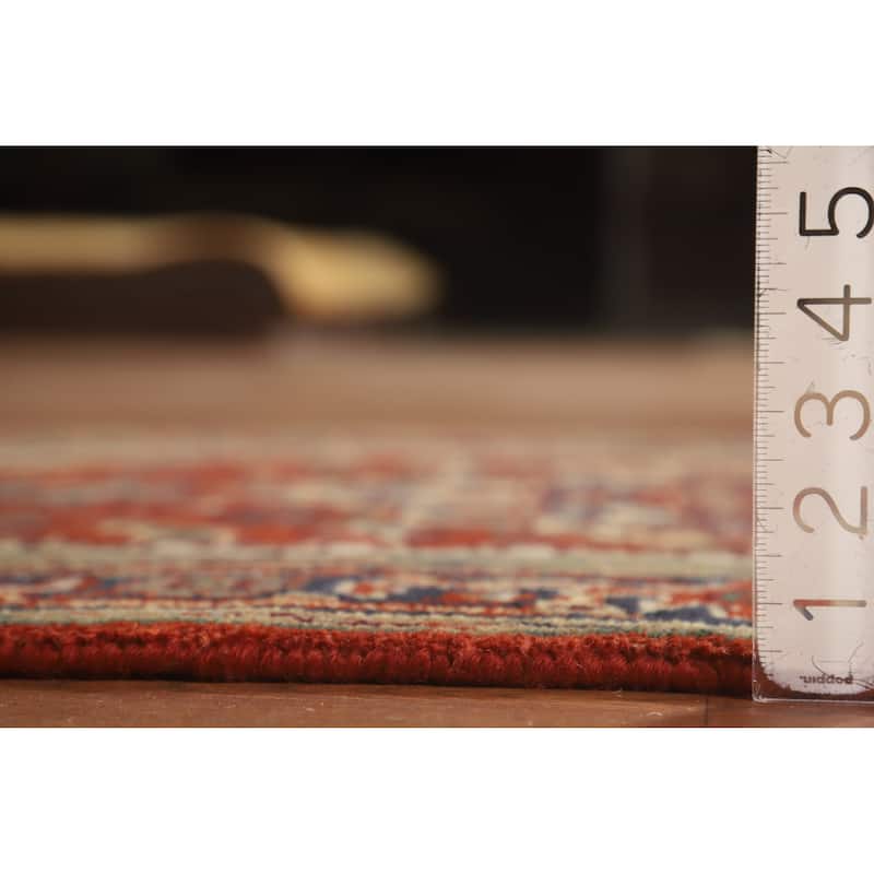 Hand Knotted Oriental 100% Wool Carpet Traditional Medallion Oranges & Rust Heriz (serapi) Area Rug - 5' 4'' X 3' 0''