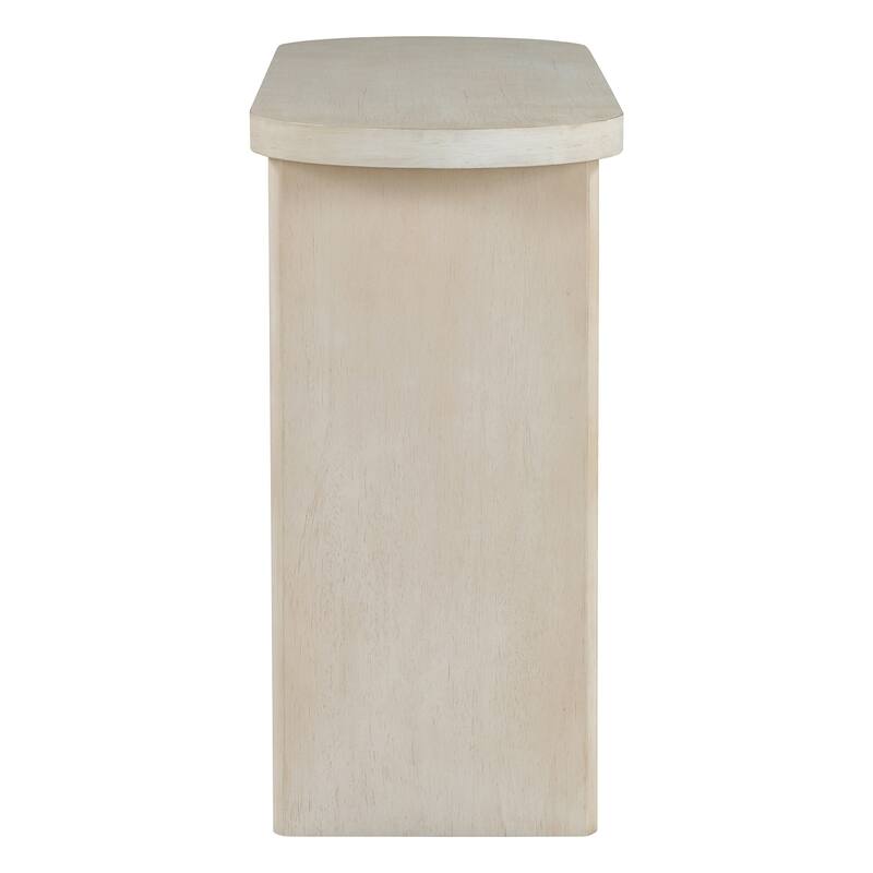 Console Table with Rounded Edges and Sturdy Shelf