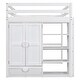 preview thumbnail 17 of 32, Full Size Loft Bed with Built-in Wardrobe, Desk, Storage Shelves and Drawers
