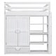 preview thumbnail 17 of 32, Wood Full Size Loft Bed with Built-in Wardrobe, Desk, Storage Shelves and Drawers