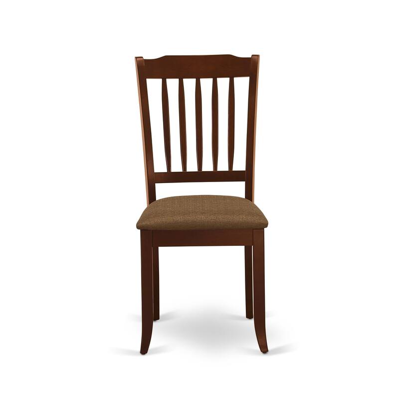 East West Furniture 5 Piece Dining Set Includes a Round Dining Table and 4 Kitchen Chairs, (Finish & Seat Options)