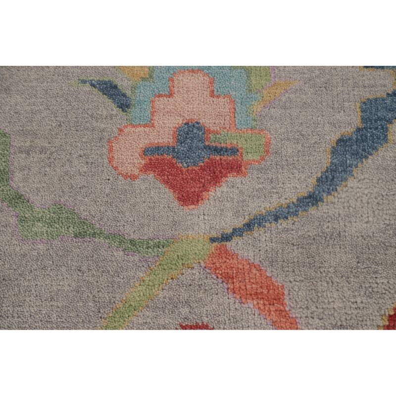 Floral Oushak Oriental Area Rug Handmade Living Room Wool Carpet - 8'9"x 12'3"
