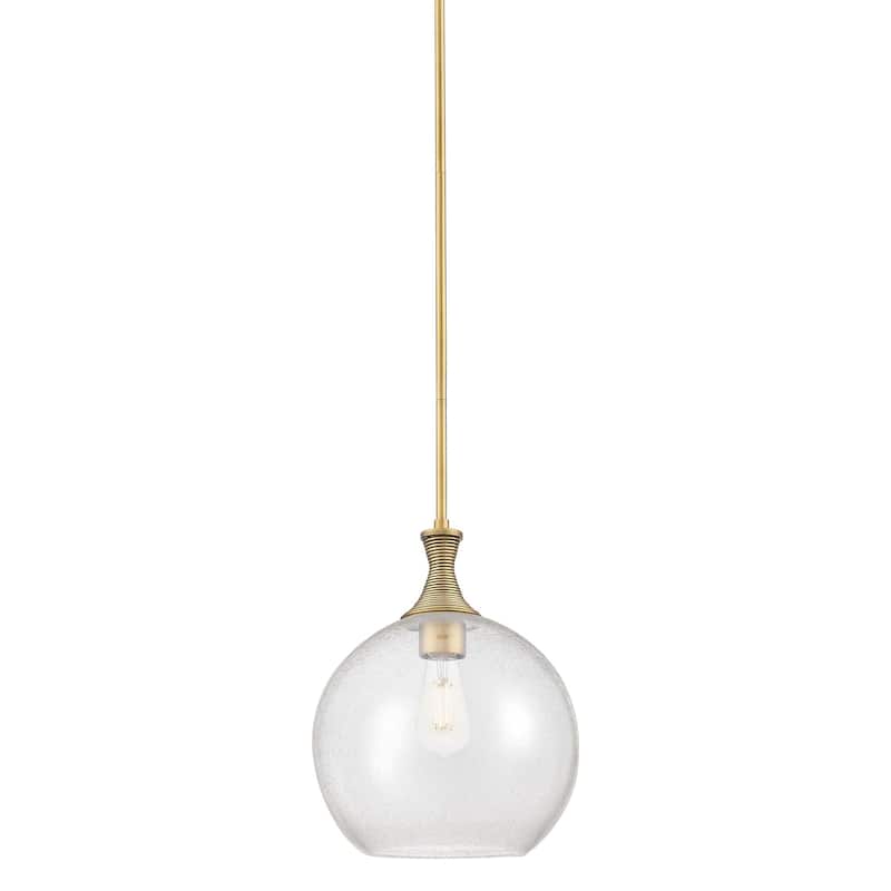 Innovations Lighting 415-1S-15-12 Astor Pendant Astor 12" Wide Pendant - Brushed Brass / Seedy