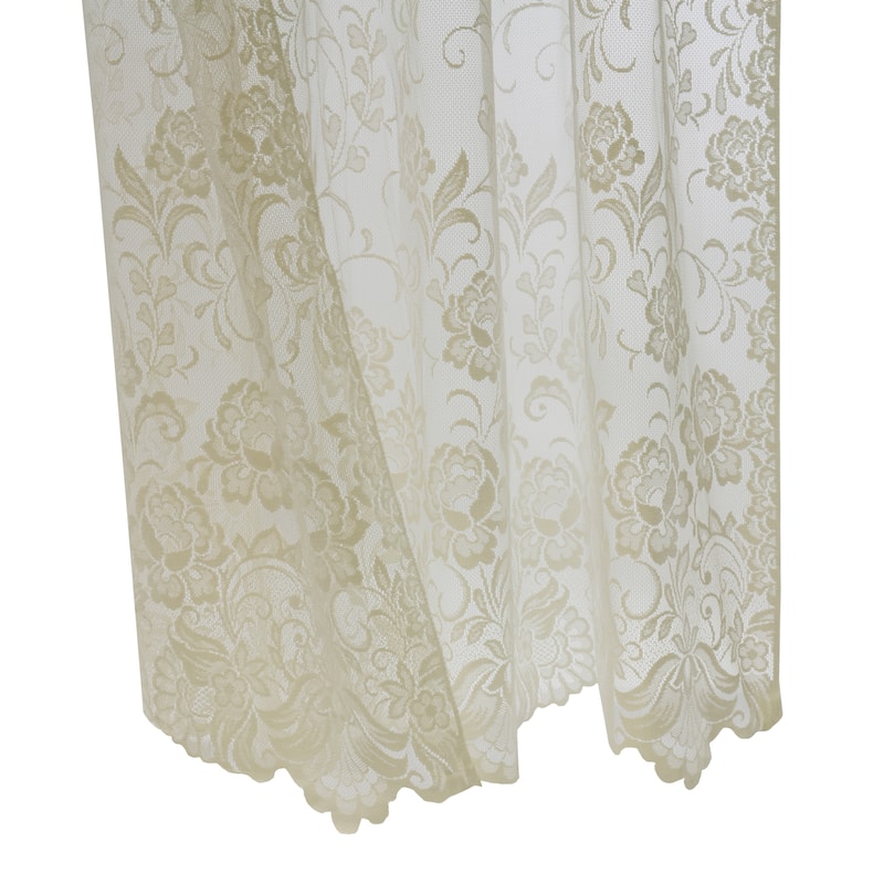 Limoges Embroidered Lace Rod Pocket Curtains Valances Swags and Tiers