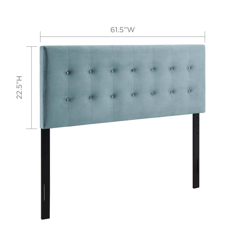 Carson Carrington Labbgard Queen Tufted Velvet Headboard