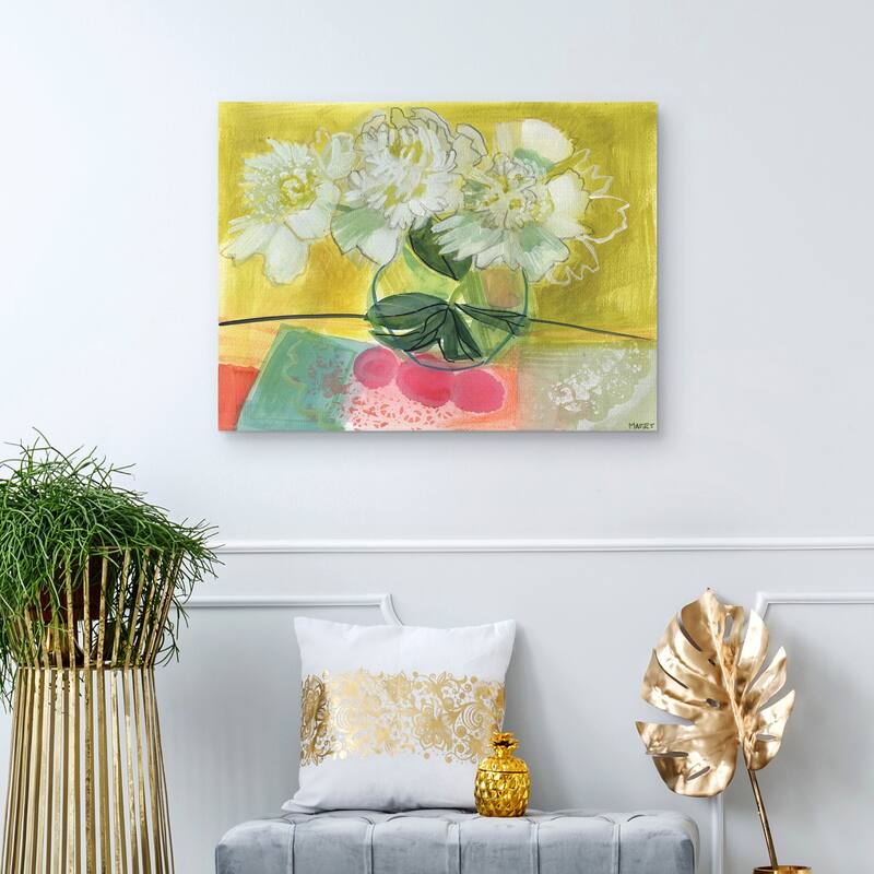 Poppies Yellow by Maret Hensick Canvas Art Print