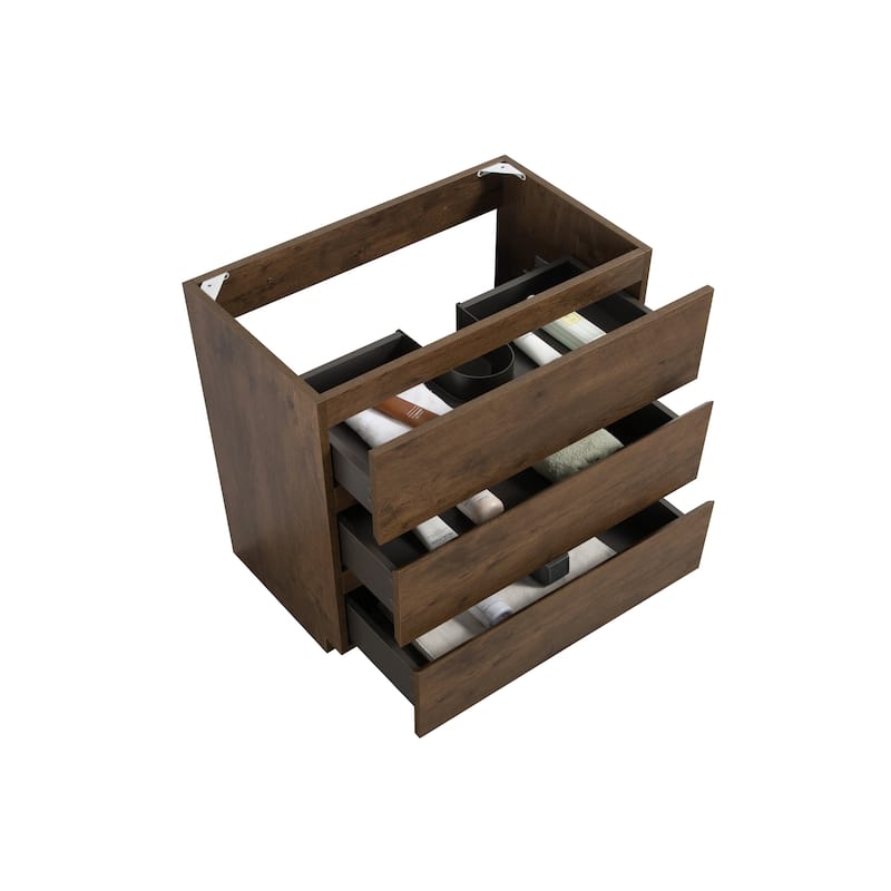 (Base Only) Floor Cabinet Vanity Base with 3 Drawers