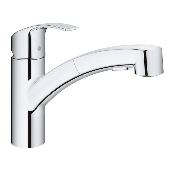 Shop Grohe 30 306 Eurosmart Pull Out Spray Kitchen Faucet With Silkmove Overstock 16323034