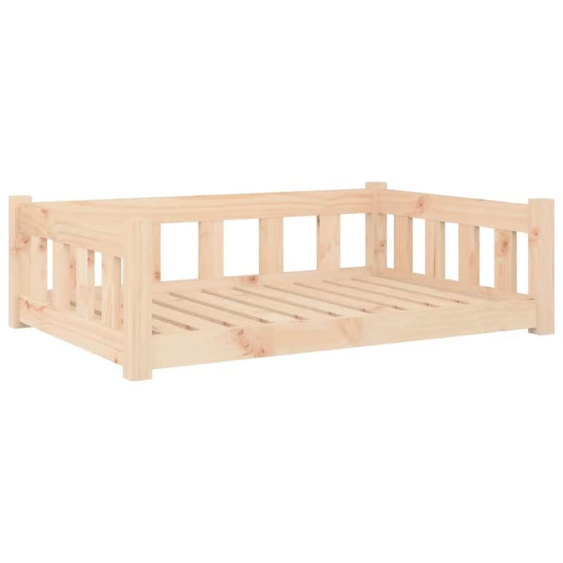 vidaXL Dog Bed Solid Pine Wood Large Durable Dog Bed Rectangular - 25.8 x 37.6 x 11.0