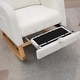 preview thumbnail 15 of 59, High back Upholstered Accent Rocking Chair Nursery Chair With Retractable Footrest
