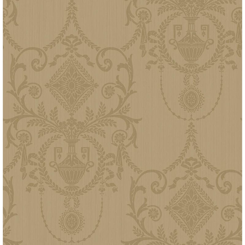 Seabrook Designs Chantilly Chandelier Unpasted Wallpaper