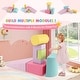 preview thumbnail 7 of 7, Gymax 6 PCS Kids Climber Play Set Indoor Foam Climb & Crawl Activity - Pink