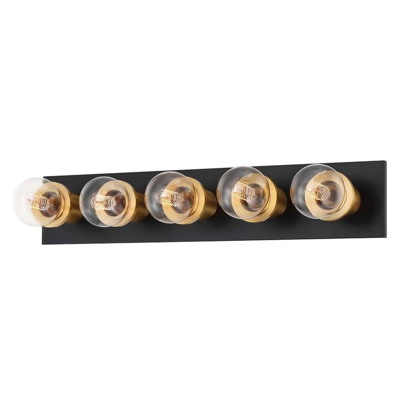 Brandi 5 Light Bath & Vanity - Aged Brass/Soft Black