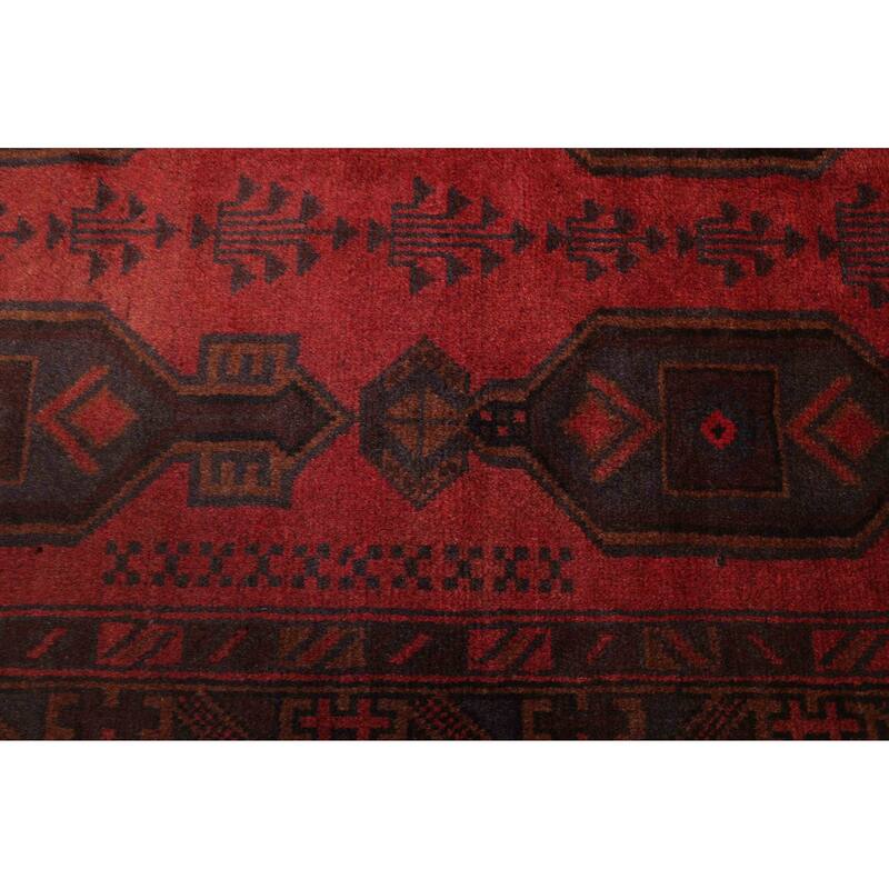 ECARPETGALLERY Hand-knotted Teimani Red Wool Rug - 3'7 x 6'0