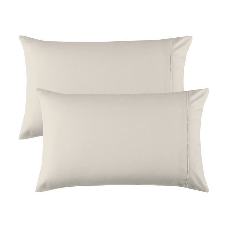 Purity Home Organic 100% Cotton Ultra-Light Percale Pillowcase Set