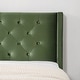 preview thumbnail 57 of 70, Spruce & Spring Eleanor Upholstered Platform Bed Frame with Vertical Stripe Headboard