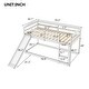 preview thumbnail 8 of 29, Low Bunk Beds with Ladder,Twin over Twin Bunk Bed with Convertible Slide and Ladder