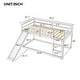 preview thumbnail 8 of 29, Space-saving Design Low Bunk Bed with Slide,Twin over Twin Bunk Bed with Convertible Slide and Ladder
