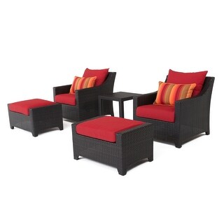 RST Brands Deco Club Chair and Ottoman 5-pc Set