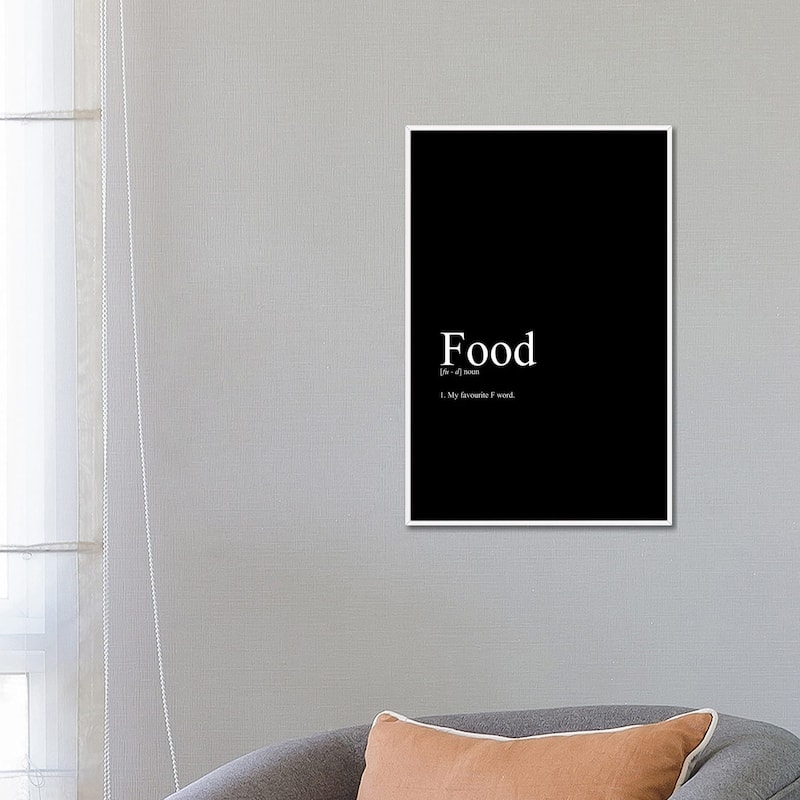 iCanvas "Food (Black)" by avesix Framed Canvas Print