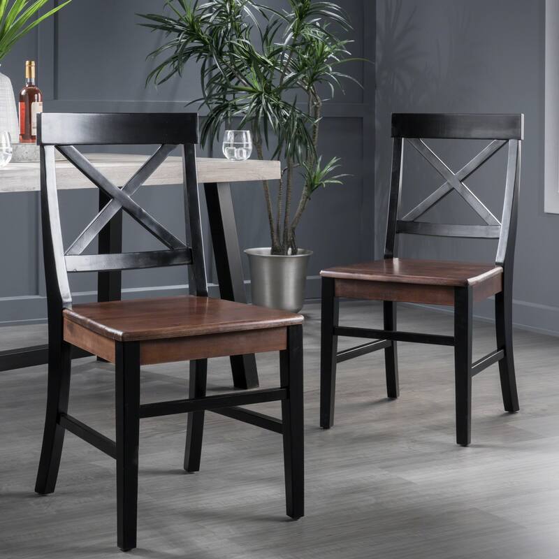 Roshan Farmhouse Acacia Wood Dining Chairs, for Dining Room,Kitchen