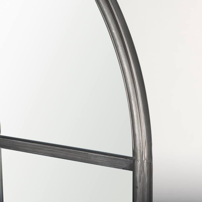 Dionne Black Iron Frame Arched Wall Mirror (63" x 32") - 31.9L x 1.1W x 63.0H