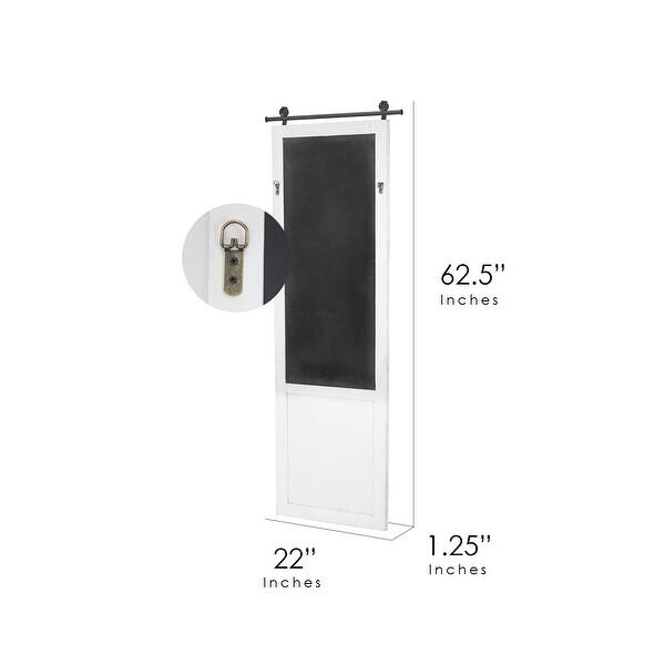 Shop The Gray Barn Whitewashed Wood Hanging Barn Door Wall Mirror
