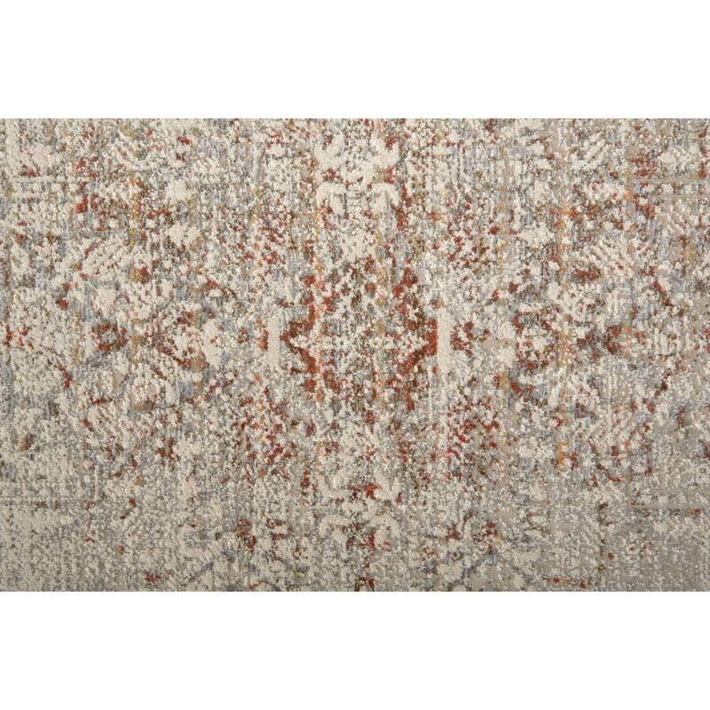Grand Bazaar Frencess Machine Made Distressed Transitional Area Rug
