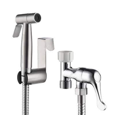 Toolkiss Hand Held Elongated Bidet Sprayer in Sliver / Brushed Copper - 6.88 in. W X 8.66 In. H X 2.75 in. D