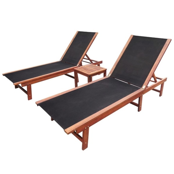 wooden sunbeds loungers