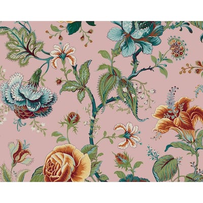 NextWall Sanibel Floral Trail Peel and Stick Wallpaper
