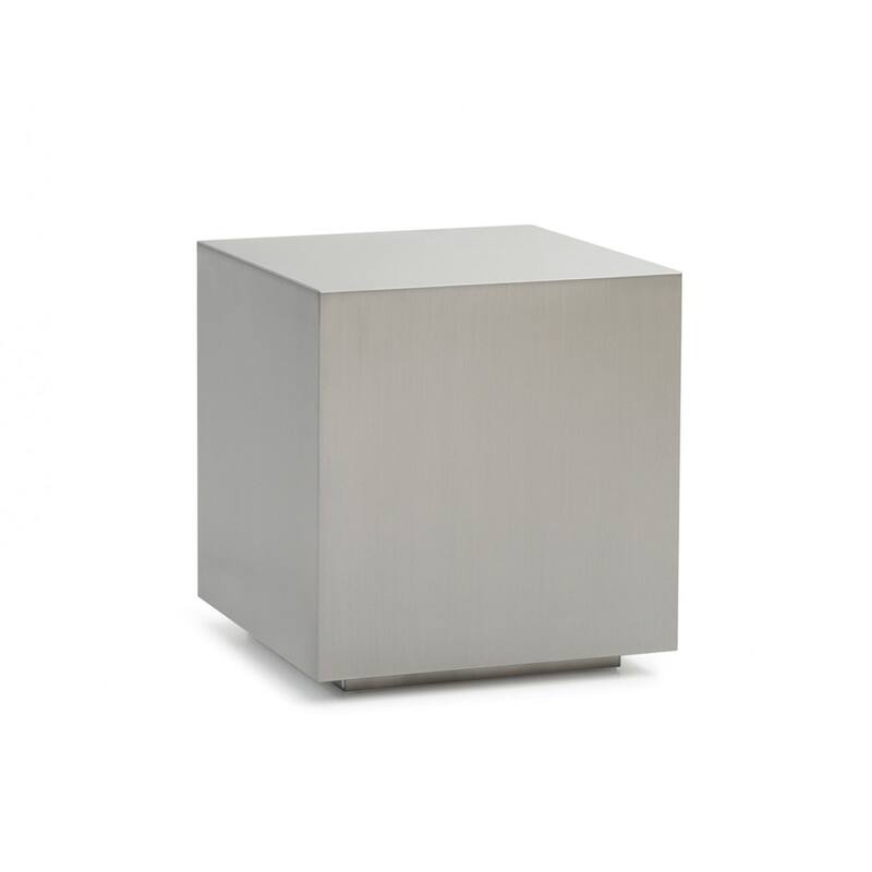 Modrest Anvil Modern Brushed Stainless Steel End Table