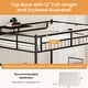 preview thumbnail 10 of 18, Full Size Metal Loft Bed with L-Shaped Desk, RGB LED Lighting, USB Charging Station, Wardrobe Cabinet, Drawers, Ladder