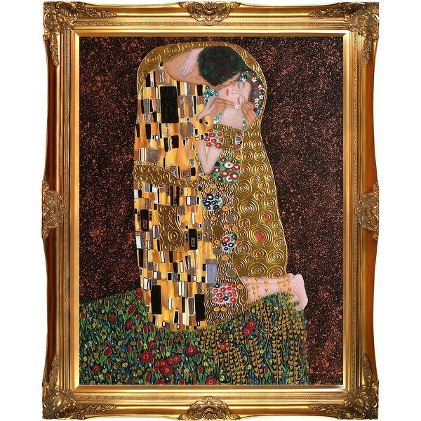 Shop The Kiss, Full View by Gustav Klimt Framed Hand ...
